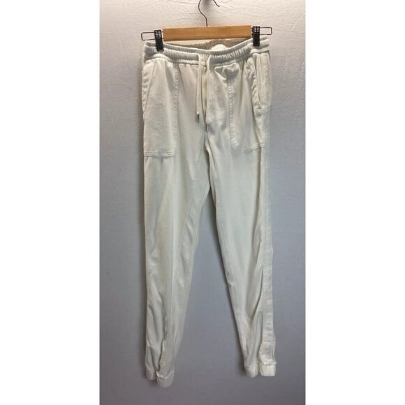 Athleta Ivory sweat pant terrycloth Joggers XS Tall pockets athleisure dance - Picture 1 of 8
